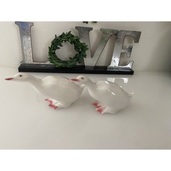 Duck Geese Bone China Salt And Pepper Shakers Vintage Un Used New Retro 1970s - Picture 15 of 16